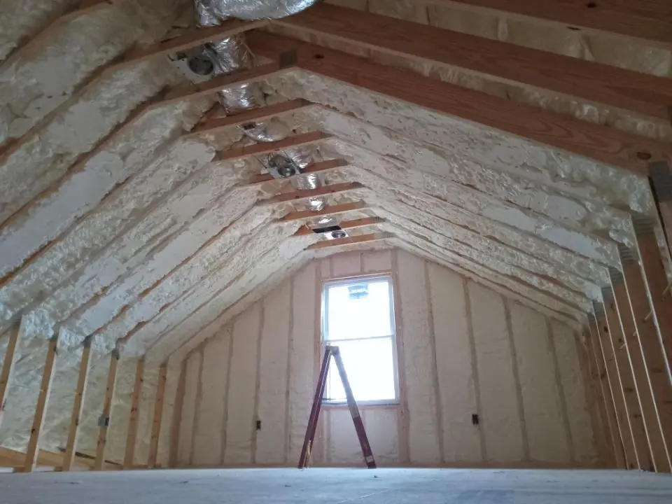 Spray foam roofing application for Crawl Space Insulation project in South Lebanon
